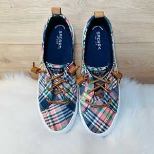 Sperry Kids Multicolor Plaid Sneakers